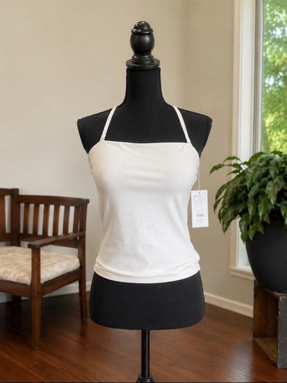Athletic Works White Slim-Fit Spaghetti Strap Camisole
